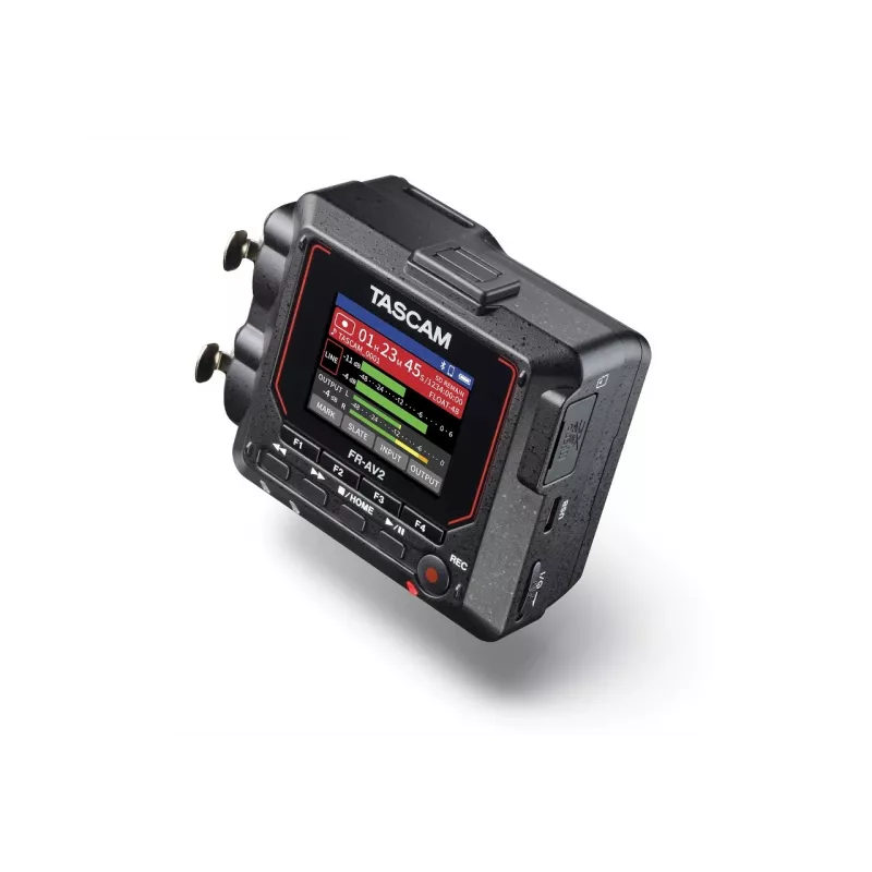 Portable audio recorder Tascam FR2-AV — 2-track, 2 XLR combo inputs, USB-C interface, 48–192 kHz, 24/32-bit, microSD up to 512 GB