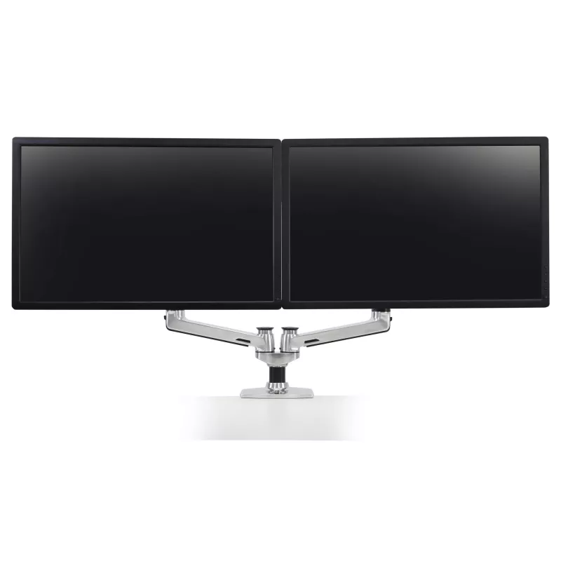 ERGOTRON LX Dual Side-by-Side Arm silver polished aluminium