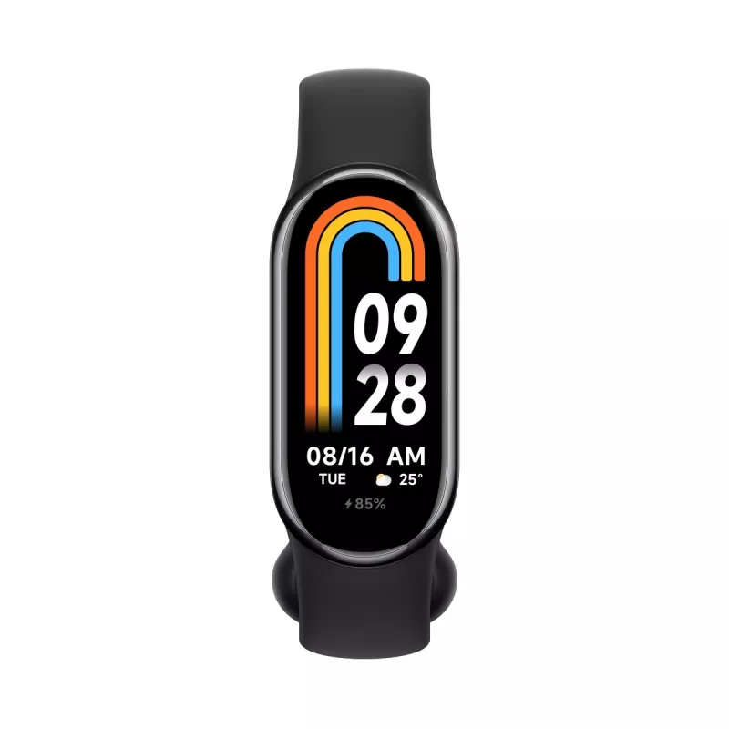 Xiaomi Smart Band 8 Black, Fitness Tracker, Bluetooth 5.1, 190mAh, 1.62, 5 ATM, Accelerometer, PPG Sensor, Gyroscope