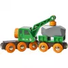 Wagon BRIO Clever Crane Wagon Lift and Load Black Green