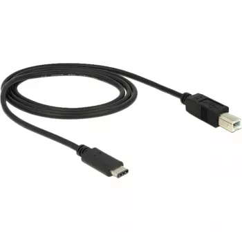 USB Cable DeLOCK 83601 USB 2.0 1m USB C USB B Black