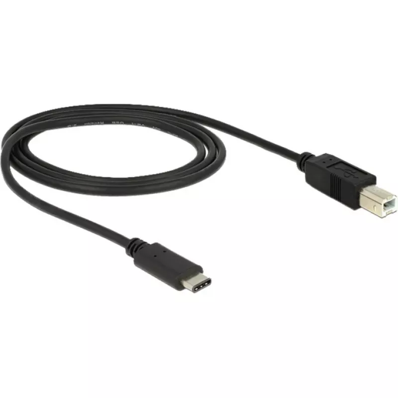USB Cable DeLOCK 83601 USB 2.0 1m USB C USB B Black