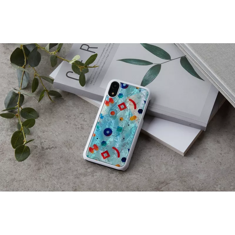 Smartphone case iKins for iPhone XR — white Poppin Rock protective cover