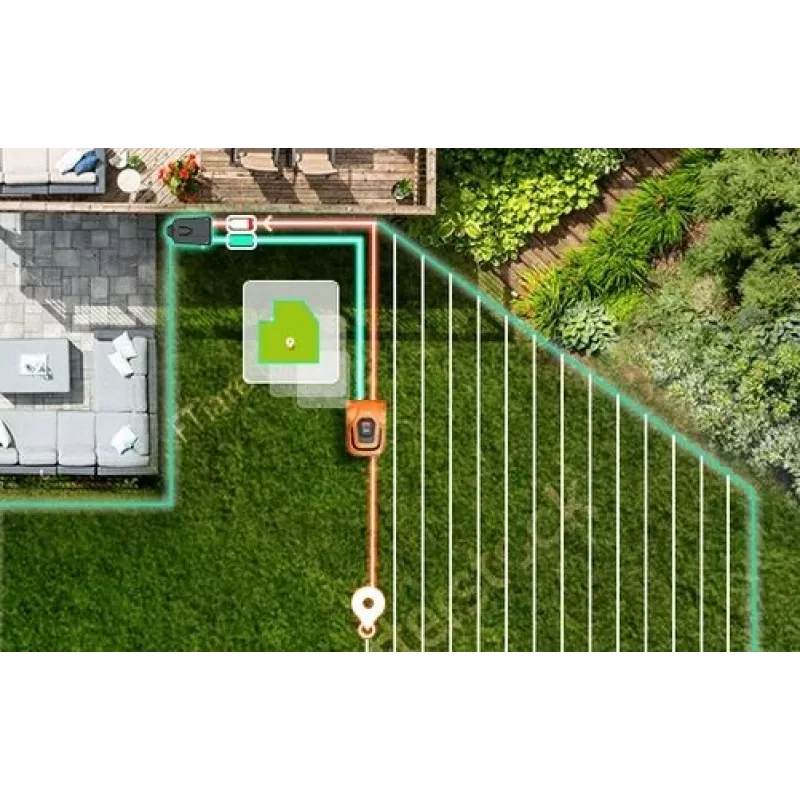 EZVIZ RM600 orange robotic lawn mower