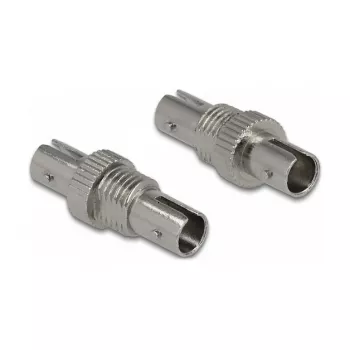 Optical Fiber Coupler ST Simplex female to ST Simplex female metal DeLOCK 86835