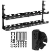 Desk cable organizer MACLEAN MC-102 — 2-level under-desk tray, max load 5 kg, max length 728 mm, black