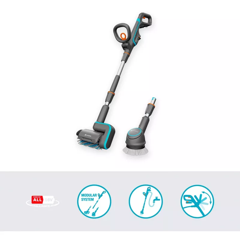 Electric Patio Cleaner GARDENA 14842-55 18V Battery Lightweight Design