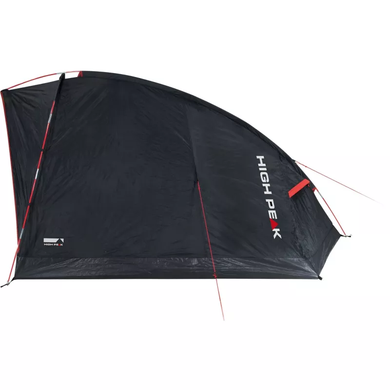 Tent High Peak Minitramp 2 lightweight black/red — 2-person compact camping tent