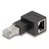 Delock - Netzwerkadapter - RJ-45 (M) nach rechts abgewinkelt zu RJ-45 (W) - CAT 6a