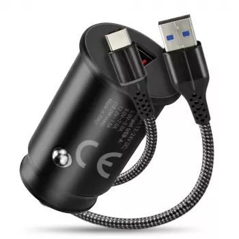 Car charger everActive CC-15QC QC3.0 18W 1x USB with cable
