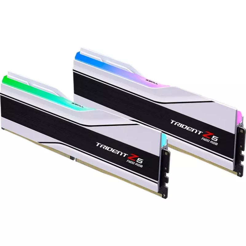 DIMM 32 GB DDR5-6000 (2x 16 GB) Dual-Kit, Memory White, F5-6000J2636H16GX2-TZ5NRW, Trident Z5 NEO RGB, AMD EXPO