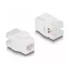 DeLOCK Keystone LSA Set RJ45 RJ11 Cat.6 black clip-on holder