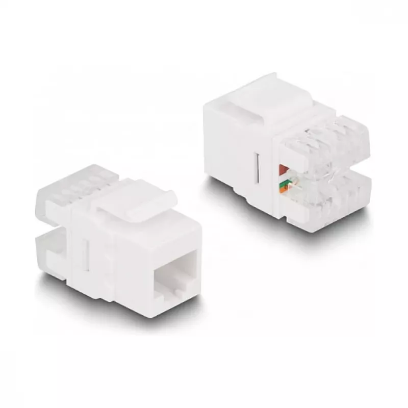 DeLOCK Keystone LSA Set RJ45 RJ11 Cat.6 black clip-on holder