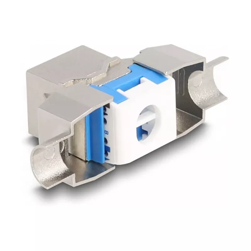 DeLOCK Keystone Module RJ45 jack to LSA Cat.8.1 toolfree Flat Metallic