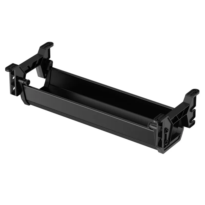 Under-desk cable tray MACLEAN MC-106B — black, ABS, maximum load 5 kg