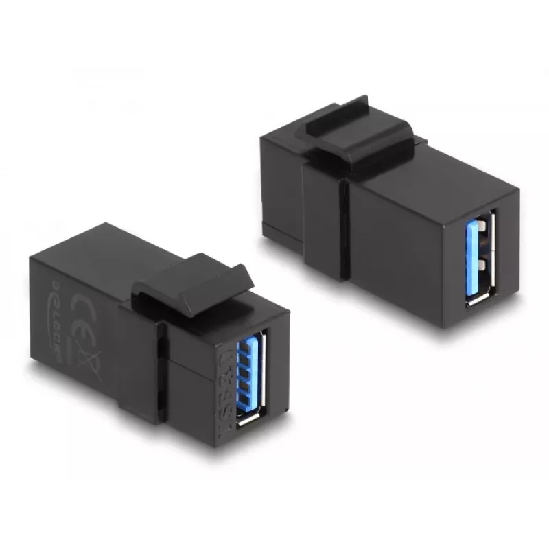 DeLOCK Keystone Module USB 3.0 A female to A female black 1:1