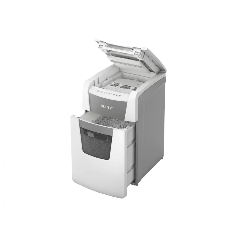 Leitz IQ Autofeed Office 150 Automatic Paper Shredder P4, Cross shredding, 22 cm, 4 x 30 mm, 44 L, 350 sheets, 55 dB