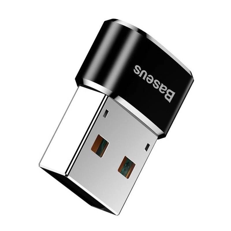 Baseus USB Male to Type-C Female Adapter Converter Black