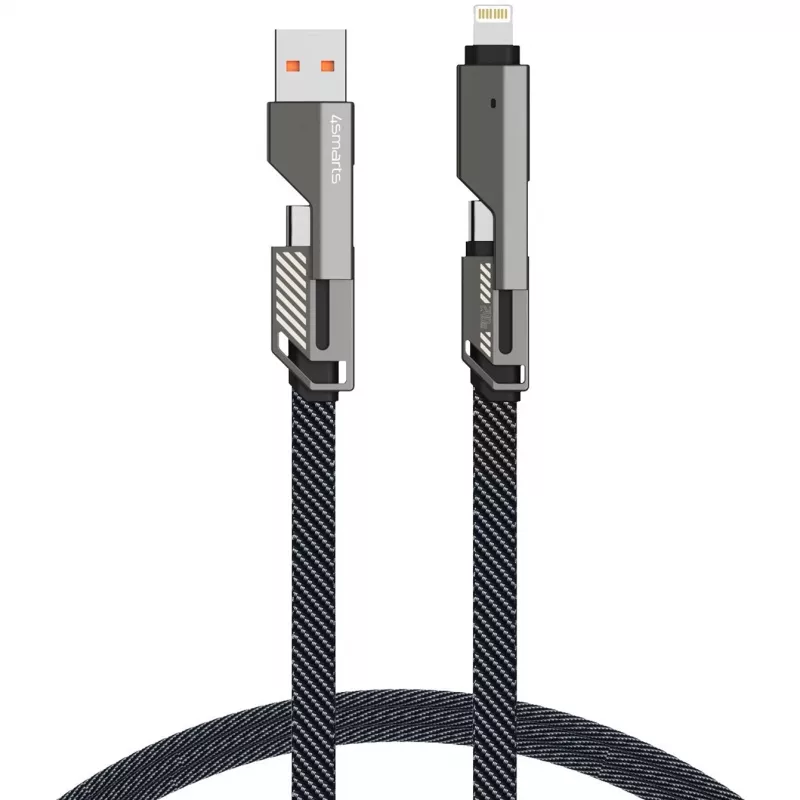 4smarts USB-C Cable ComboCord Flat 240W+ Keyring - Cable - Digital/Data