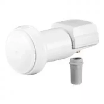 Wentronic Goobay Universal Single LNB, White-Grey - digital SAT LNB (DVB-S2) for 1 subscriber (4K/HDTV/3D reception) (67269)