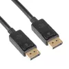 Akyga AK-AV-10 DisplayPort Cable, Male to Male, Gold-Plated Plugs, 1.8 m, Black