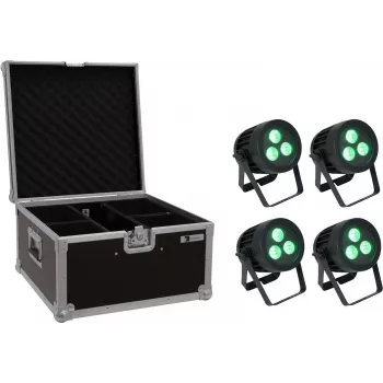 LED PAR set EUROLITE 20000846 — 4 fixtures, each 3×8W QCL Spot