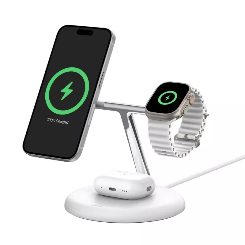 Belkin WIZ023VFBK mobile device charger Headphones, Smartphone, Smartwatch Black USB Wireless charging Indoor