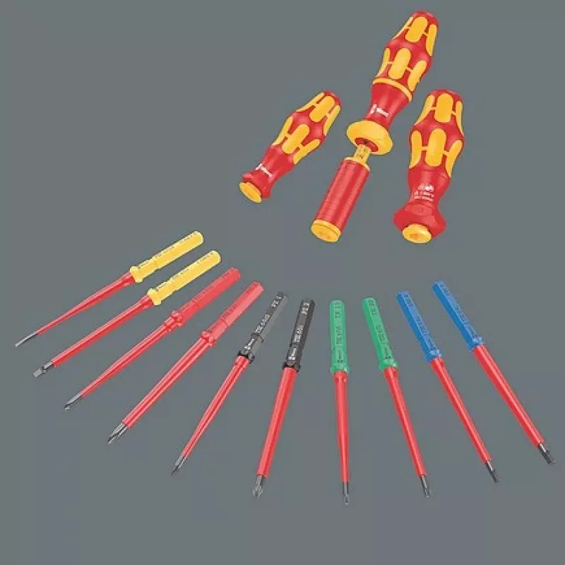 Screwdriver Set Wera Kraftform Kompakt VDE 60 iS Insulated 50mm — electrical insulated precision set