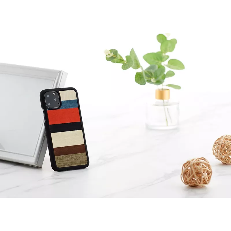 Smartphone case man and wood for iPhone 11 Pro — corallina black