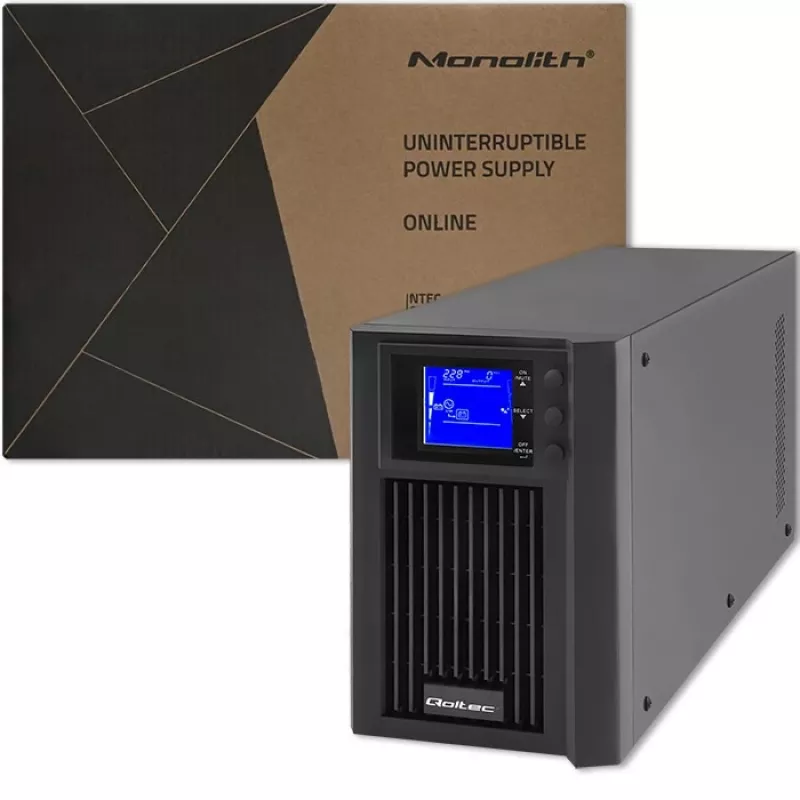 Uninterruptible Power Supply QOLTEC 53981 On line 2kVA, 2000 VA capacity