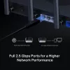 Tabletop router MERCUSYS MR47BE — Tri‑band Wi‑Fi 7 (2.4/5/6 GHz), 9300 Mbps, 3× RJ‑45, 2.5GbE, 6 external antennas