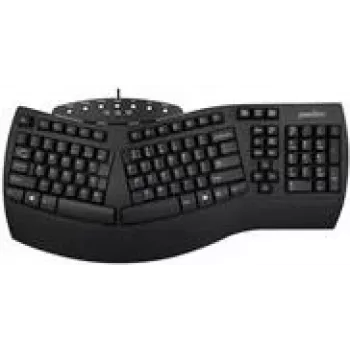 Perixx Keyboard USB PERIBOARD-512 US black ergonomic (PERIBOARD-512 US Black)