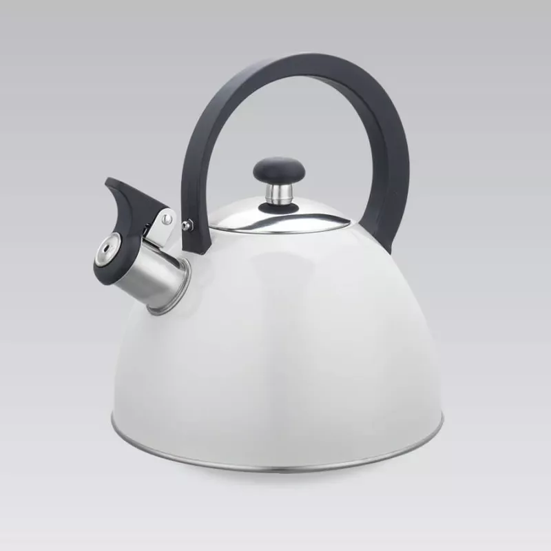 Electric kettle Maestro MR-1302-WG 2.5 L, stainless steel housing, white, hinged whistle