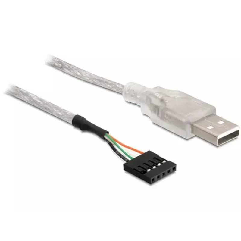 USB 2.0-A male to pin header cable DeLOCK 83078 Silver