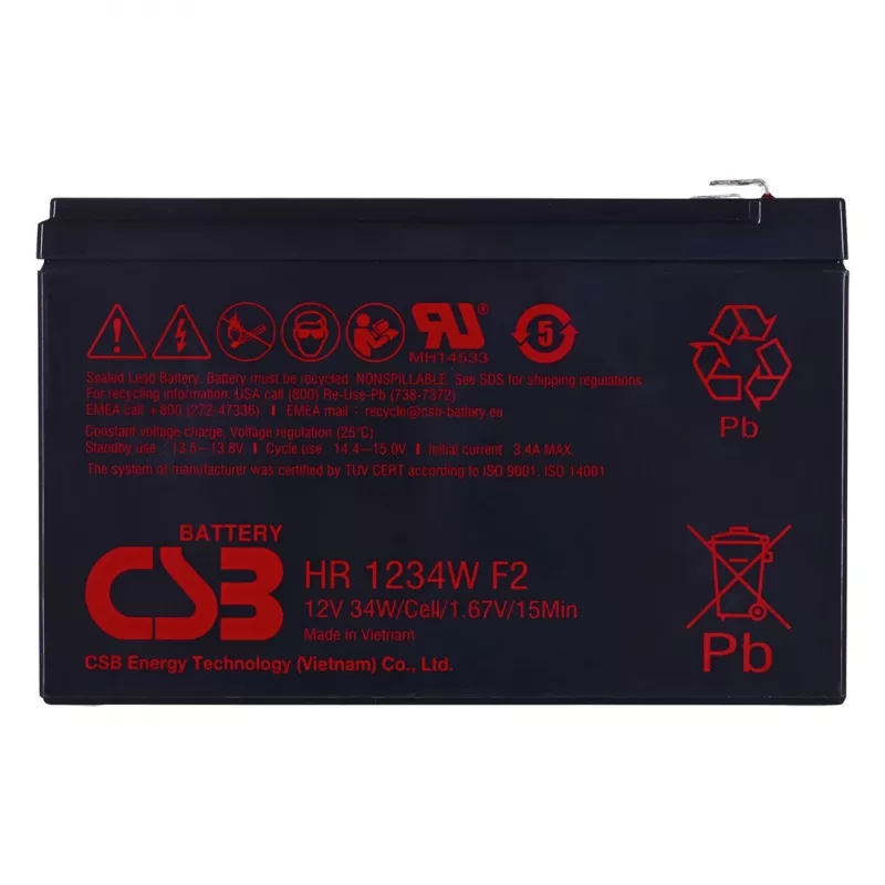 Sealed Lead-Acid Battery csb battery HR1234WF2 12V 9Ah for UPS and backup power