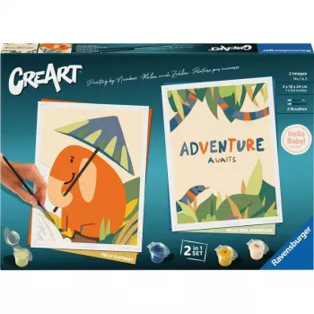 Painting set Ravensburger CreArt Hello Baby Safari Set — beginner painting kit for infants and toddlers