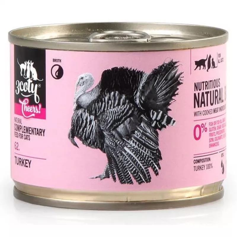 3Coty Turkey Cheers! complementary wet cat food 160 g