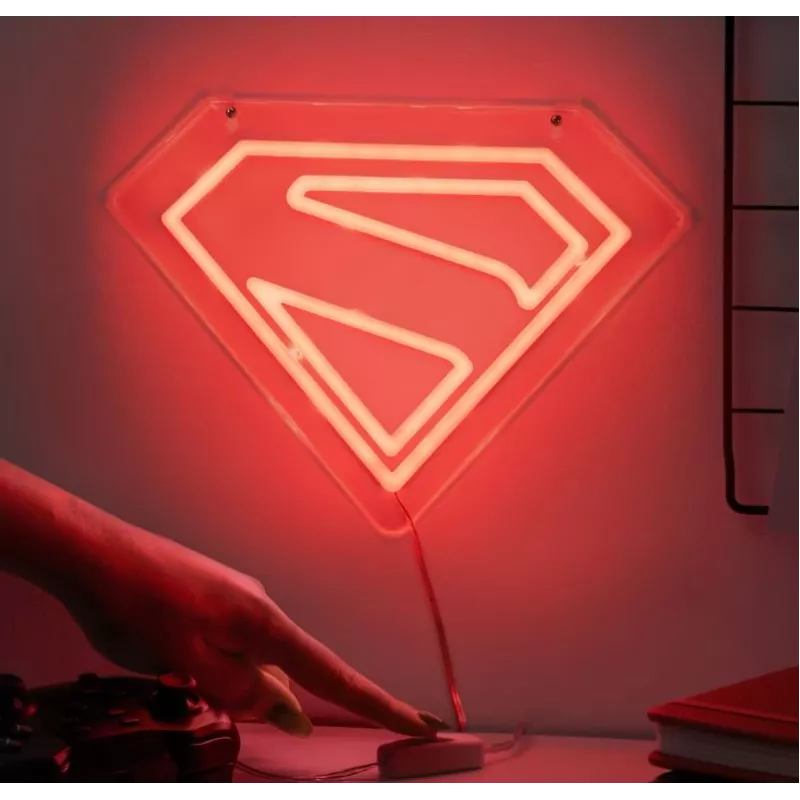 Wall-mount LED neon light Paladone Superman PP14478SMTVN, decorative wall sign