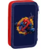 Pencil case Kids Euroswan 2-zipper with accessories Spiderman red-blue