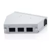 DIN rail fiber optic splice distributor DIGITUS DN-96893 — angled, 6 SC DX / LC Quad, aluminium, grey