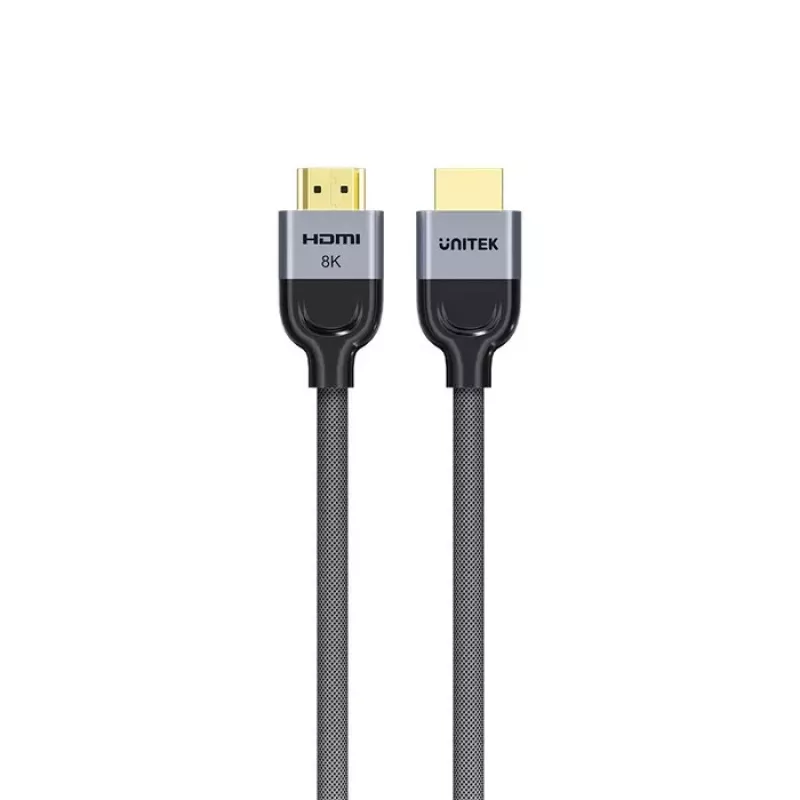 HDMI cable Unitek C11093RGY01-1M — 1 m, HDMI 2.1, 48 Gbit/s, 8K (7680×4320), 144 Hz, gold-plated connectors
