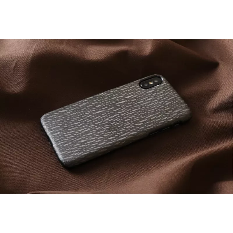 Phone case man and wood for iPhone X/XS — black Carbalho cover