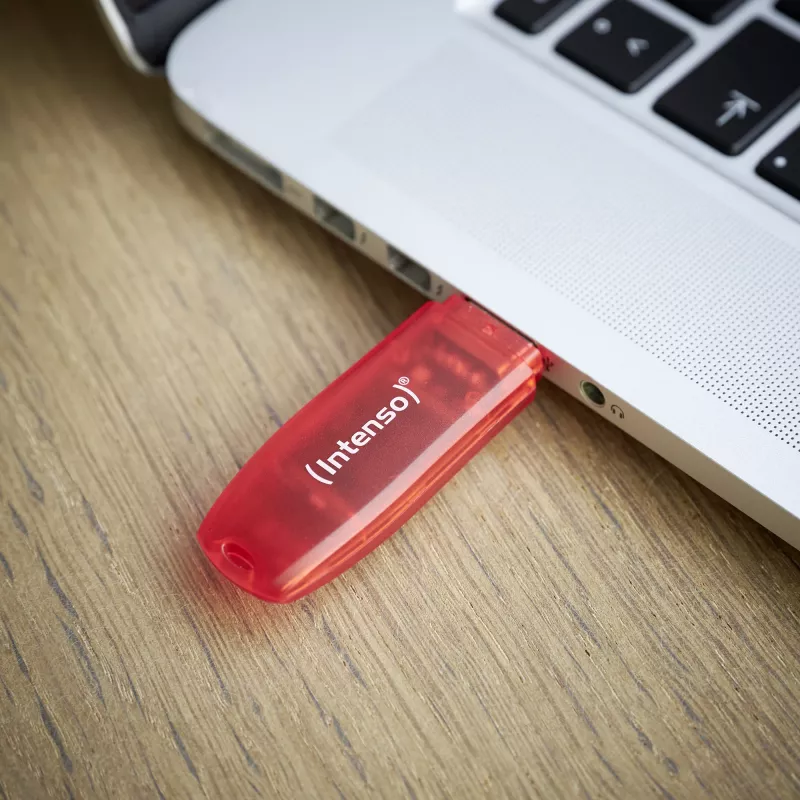 USB flash drive Intenso 128 GB USB Type-A 2.0 Red Transparent