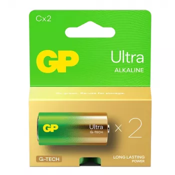 Alkaline Batteries LR14 /C GP Ultra 2PCS.
