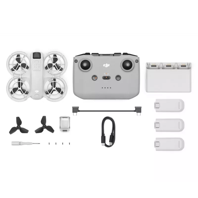 DJI Neo Fly More Combo (DJI-RC-N3) lightweight 135g drone with 4K Ultra HD camera, up to 18 minutes of flight time on 1 charge, 3x batteries, remote control