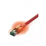 EasyLan DualBoot LED patch cable RJ45 S/FTP Cat.6A (Class EA) - with saCon plug - LSOH - red - 10 m
