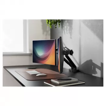 Monitor mount DIGITUS Dual design for 2×35 inch screens, clamp, 2×10 kg, VESA 75×75–100×100, tilt -45–90°