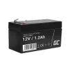 Sealed Lead Acid (VRLA) battery Green Cell AGM17 12 V 1.2 Ah — 52 mm height, 43×97 mm, 0.5 kg