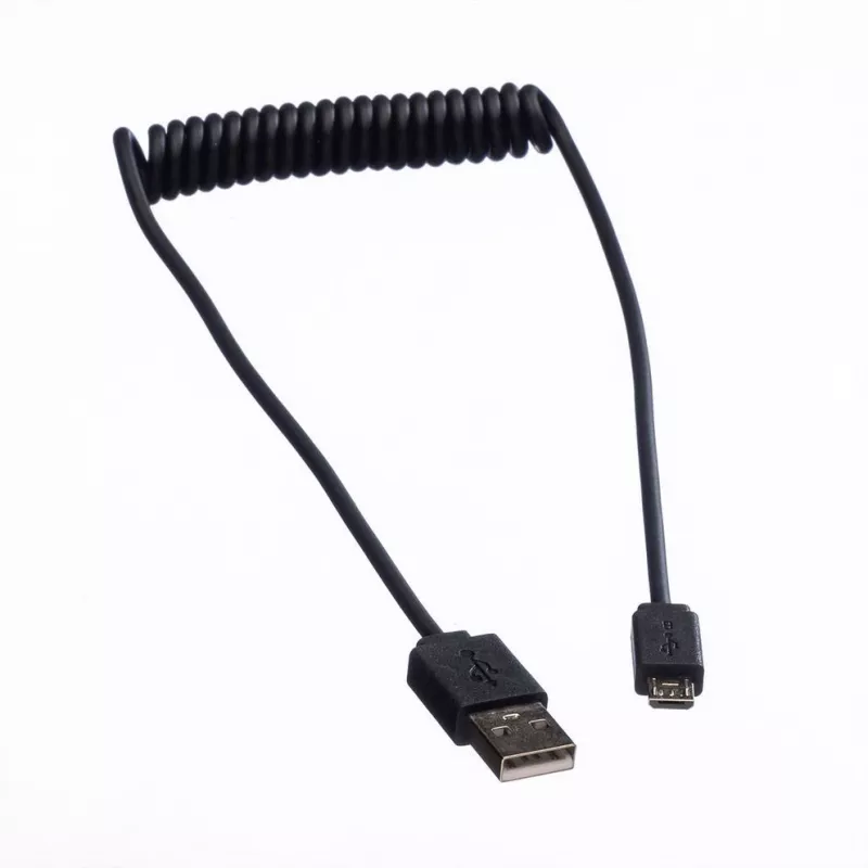 ROLINE USB 2.0 Coiled Cable - A - Micro B - ST/ST 1,0 m - Shielded - USB 2.0 Type Micro B - 1 mm - coiled (11.02.8317)