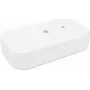 Manhattan UV Phone Sanitizer, Integrated UV LEDs to eliminate germs, viruses and bacteria, Quick 1-minute or 5-minute cleaning cycle, Auto-off UV light when opened, White, Three Year Warranty